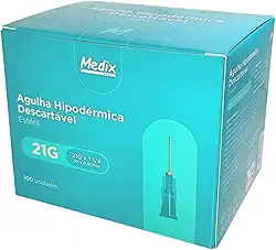 AGULHA 30 X 0,80 CAIXA COM 100 UNIDADES - MARCA MEDIX