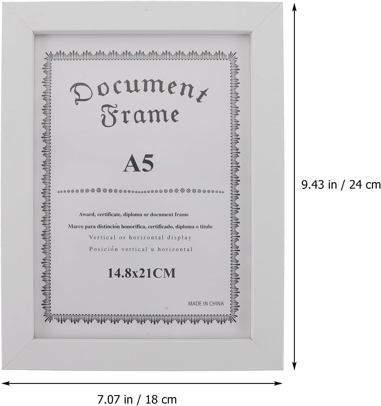 Business License Frame Wood Desktop Display for Certificates and Photos