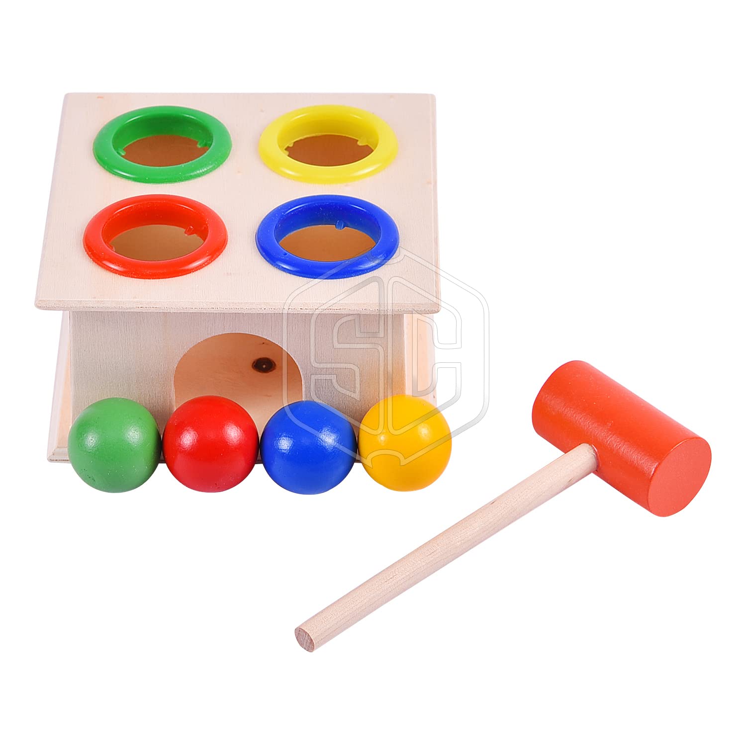 Smartcraft Wooden Hammer Ball Knock Pounding Bench with Box Case Fine Motor and Dexterity Skills Early Educational Toy Set for Kids 2+ Years (Hammer Ball)-Multicolor (B09CDN6GPN) Amazon Price History, Amazon Price Tracker