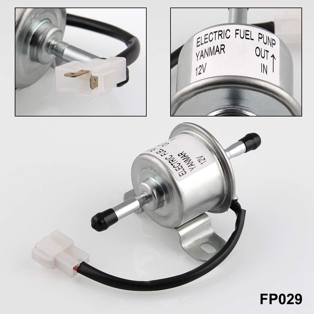 Pompa elettrica del carburante, 129612-52100 Pompa di alimentazione del carburante adatta per Yanmar 4TNV88, sostituzione esterna 12V adatta per piccoli escavatori Hitachi