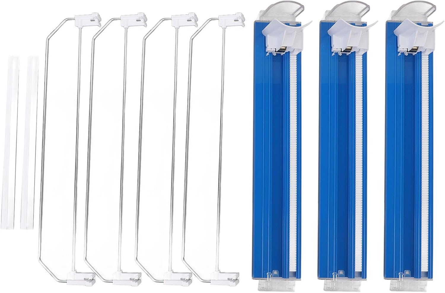 Drink Organizer for Fridge, 15.0x9.8x3.1in Soda Can Dispenser for Refrigerator, 3 Rows Adjustable Automatic Pusher Glide Drink Dispenser for Beer Beverages (Blue)
