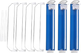 Automatic Pusher Glide Shelf for Refrigerator Supermarket, Beverage Divider, Stable Speed Damper, Lock Release Mechanism, Durably ABS Material, Fits Standard Cans Bottles (Blue)