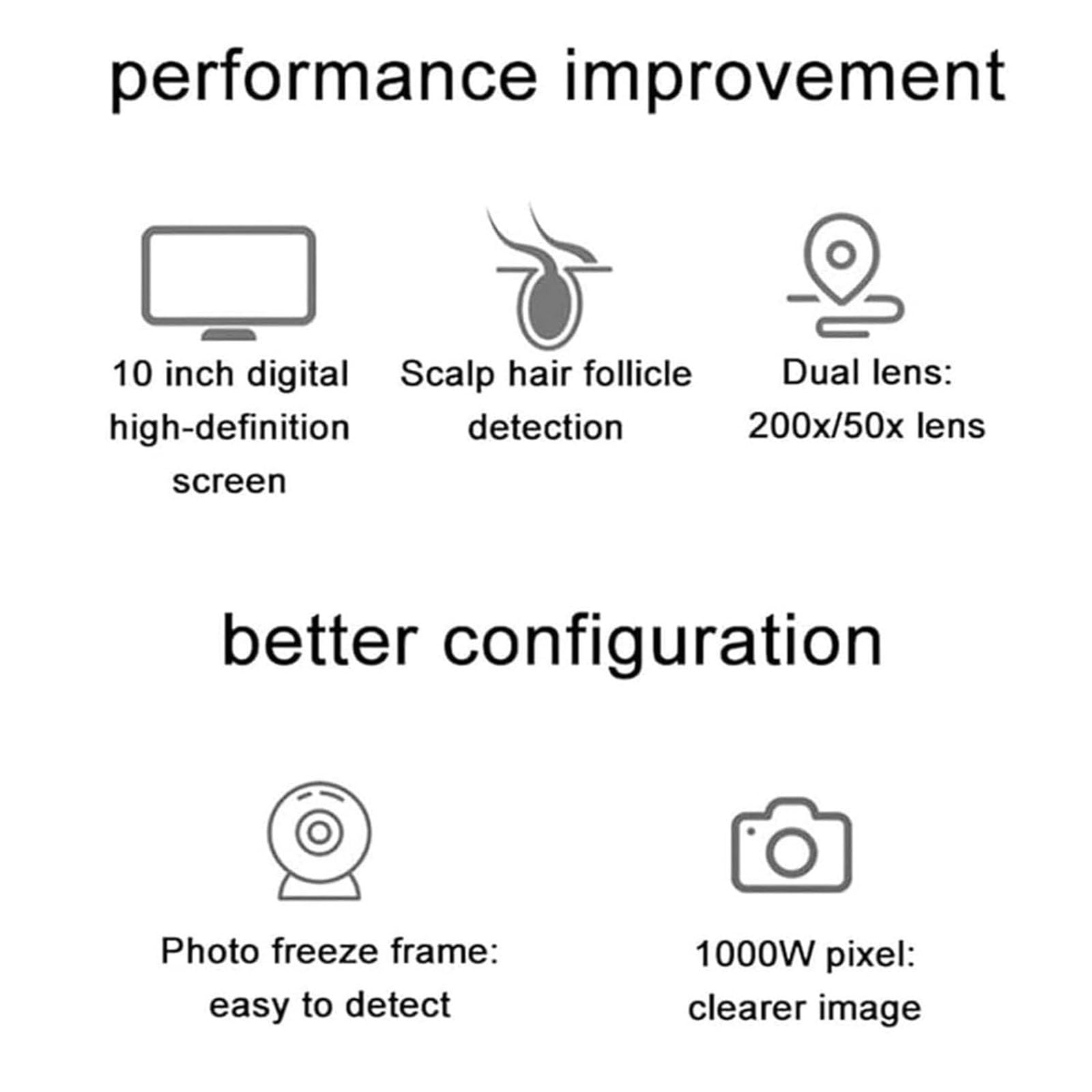 Kopfhautdetektor 11 Zoll HD Mikroskop für Haarfollikel und Hautanalyse mit 50X 200X Vergrößerung und intelligenter Auswertung