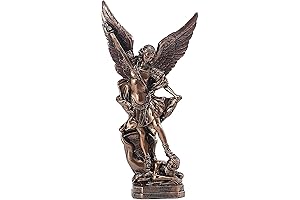 12.5in St. Michael San Miguel Arcangel Statue, Catholic Christian Figurine