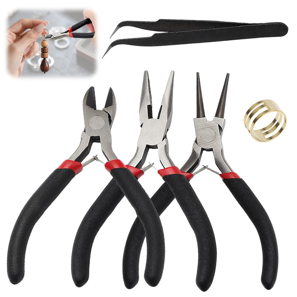 Shynek Lot De 3 Pinces à Bijoux, Pinces à Bijoux, Pinces Rondes