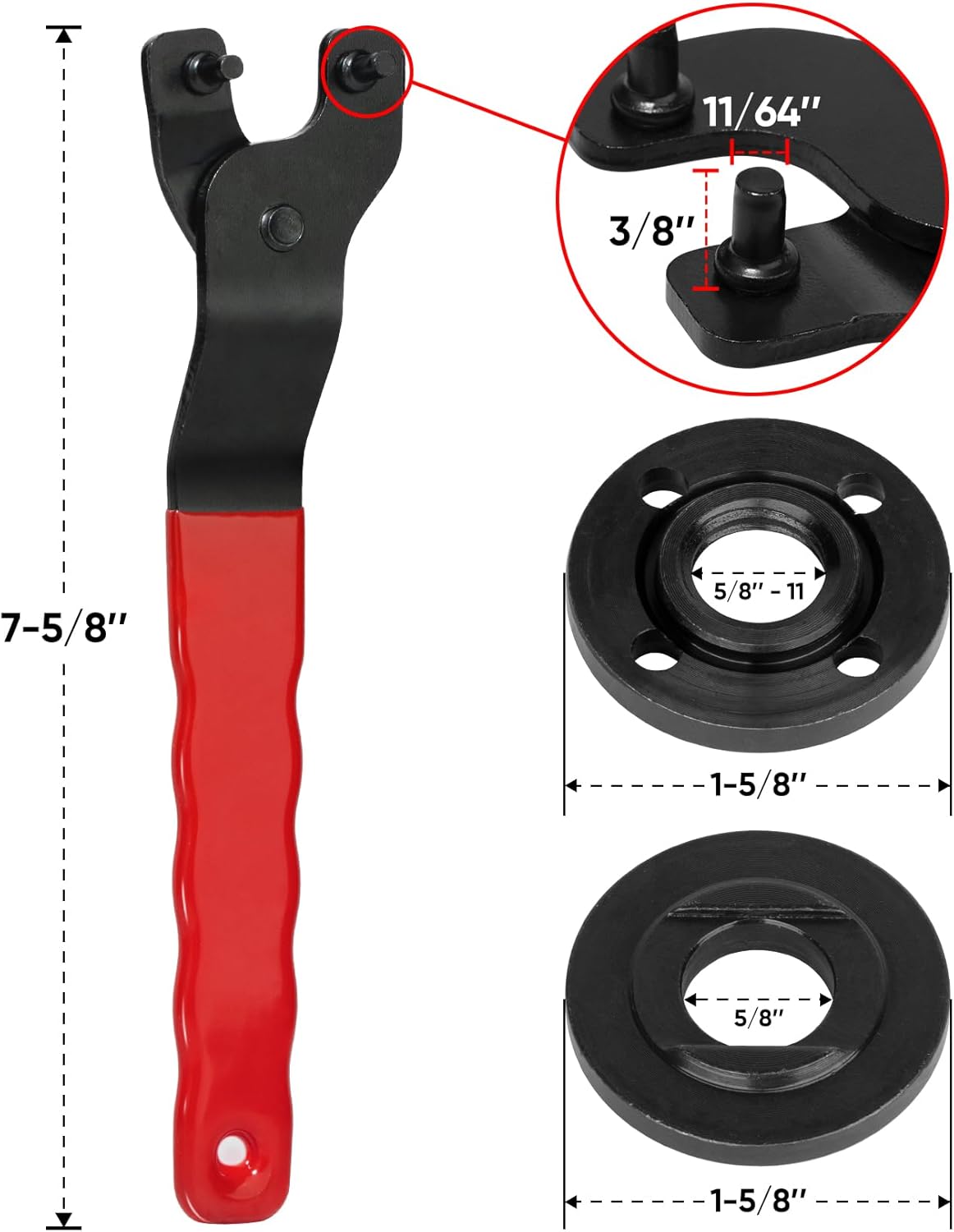 SHALL Variable-Speed Angle Grinder & Flange Nut Wrenh Set