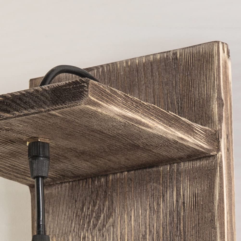 E27 Drewniana lampa ścienna w stylu retro, lampka nocna, kreatywny słoik na dżem, lampa ścienna, oświetlenie wewnętrzne w stylu vintage, szklane butelki, oświetlenie do sypialni, salonu, korytarza i