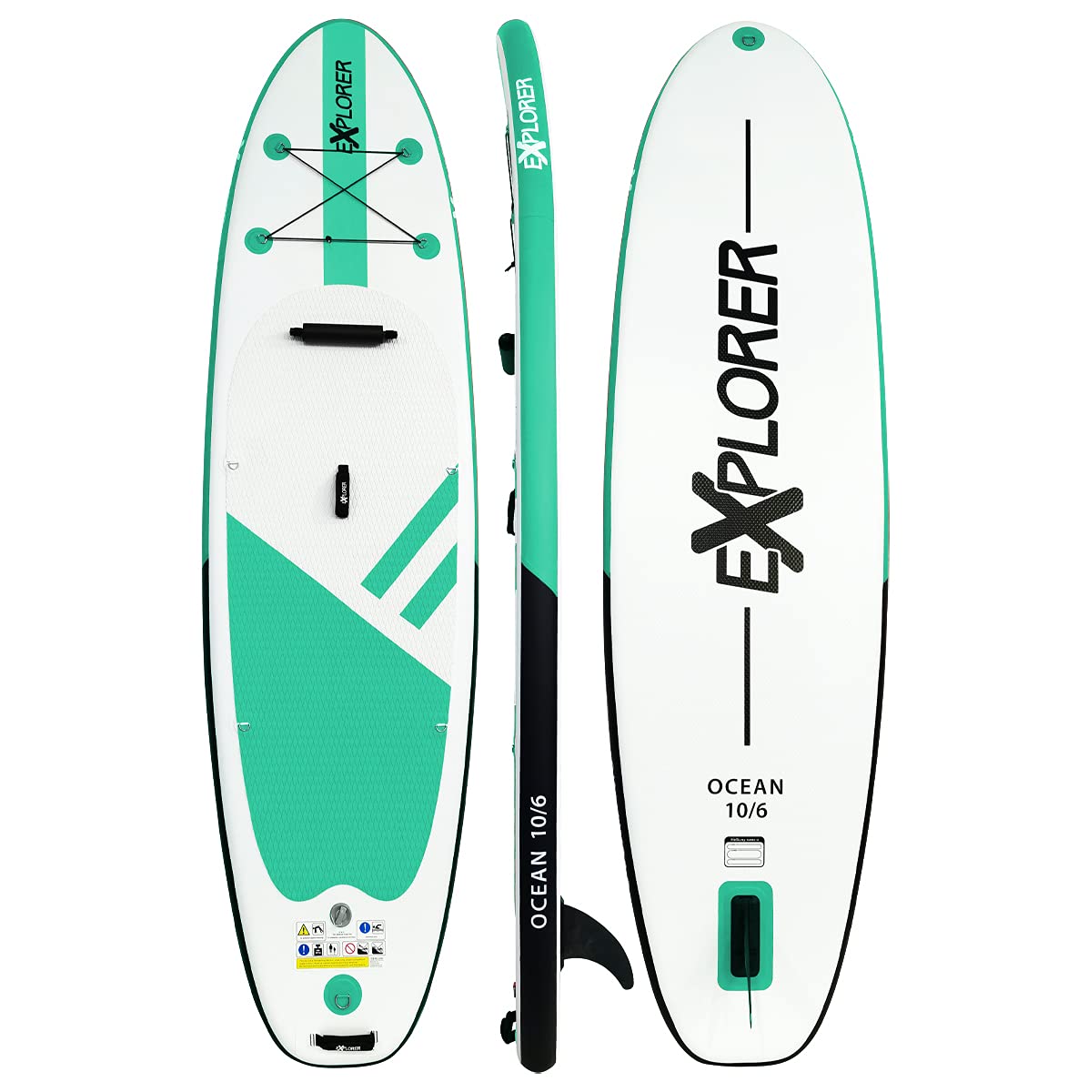 Rix Sup Set Ocean 10,6 Mint Schwimmbrett, 320 x 84 x 12,7 cm, Unisex, für Erwachsene, Mehrfarbig, Einheitsgröße