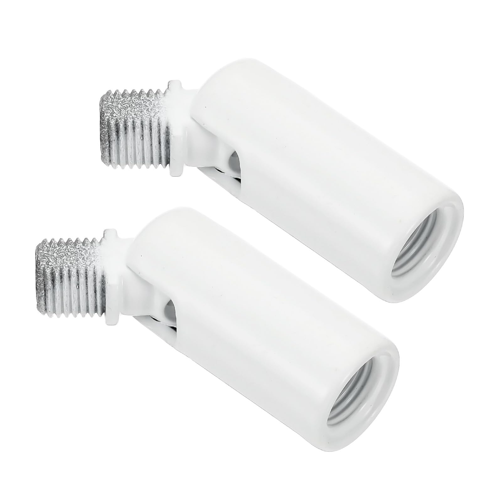 VIAPUICE 180° Swivel Sloped Ceiling Adapter M8 M10 Thread White 2Pcs