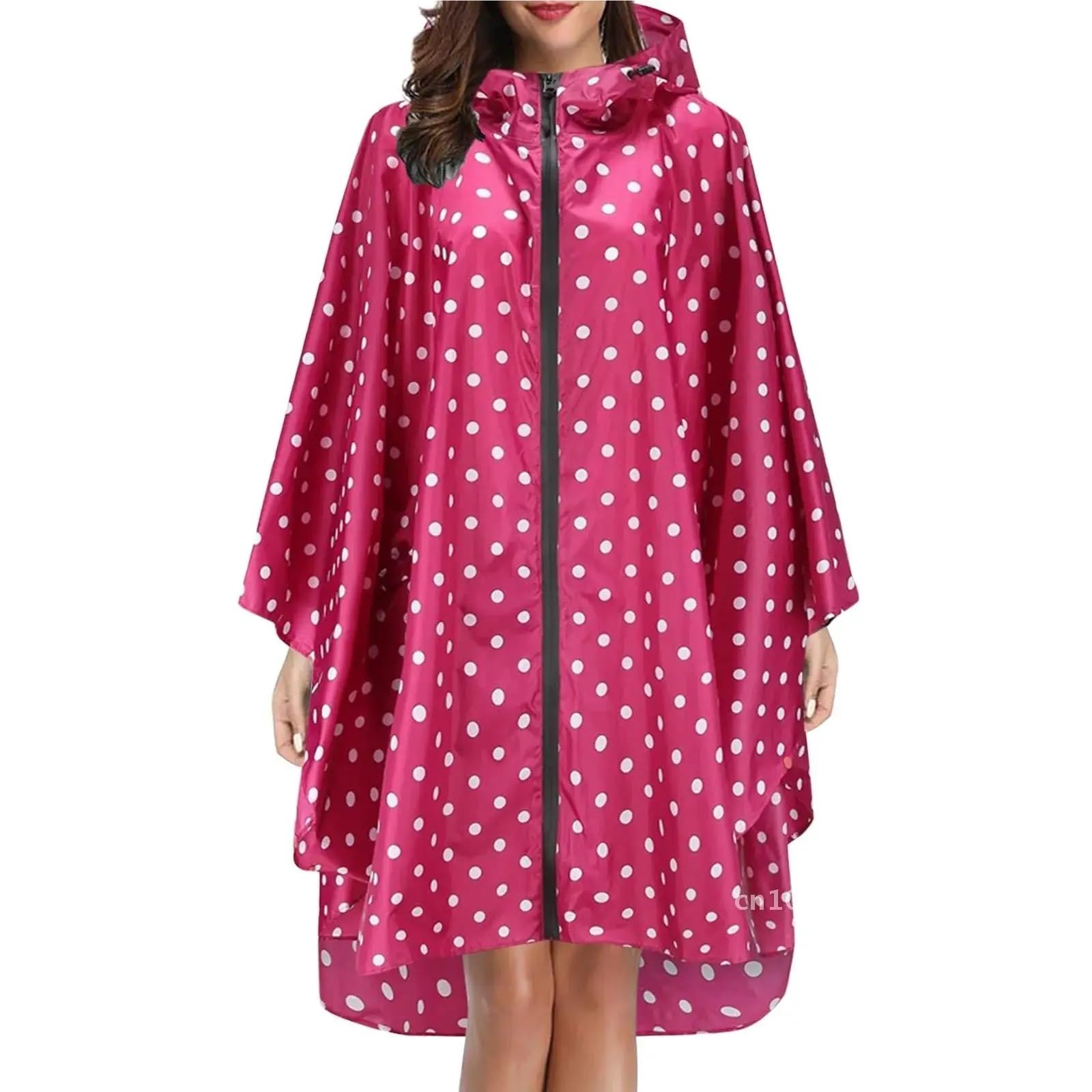 Poncho Impermeable Poncho impermeable for mujer con capucha, talla y diseño, transpirable