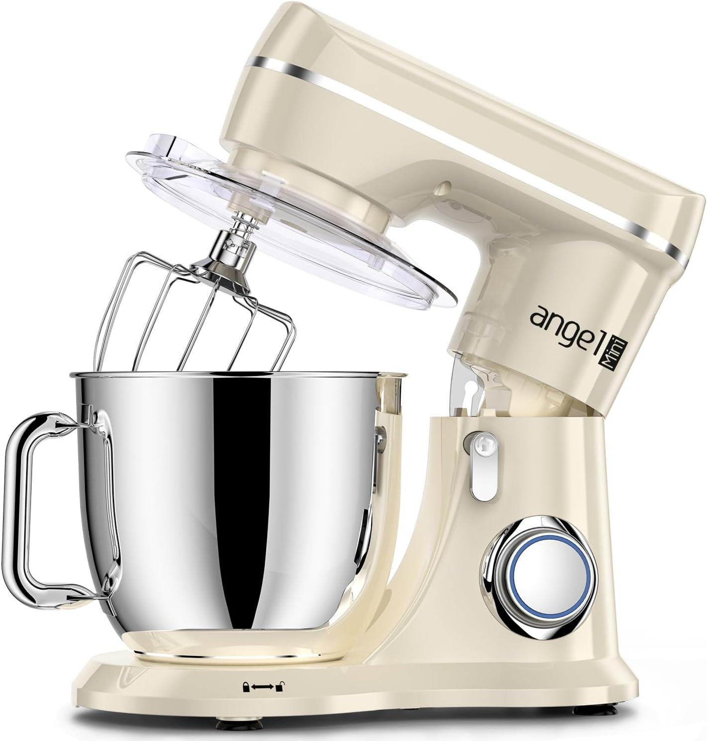 Stand Mixer,10-Speed Kitchen Electric Mixer,Tilt-Head Food Mixer with Dough Hook, Wire Whisk, Flat Beater, Stainless Steel Bowl (White2, 5QT)
