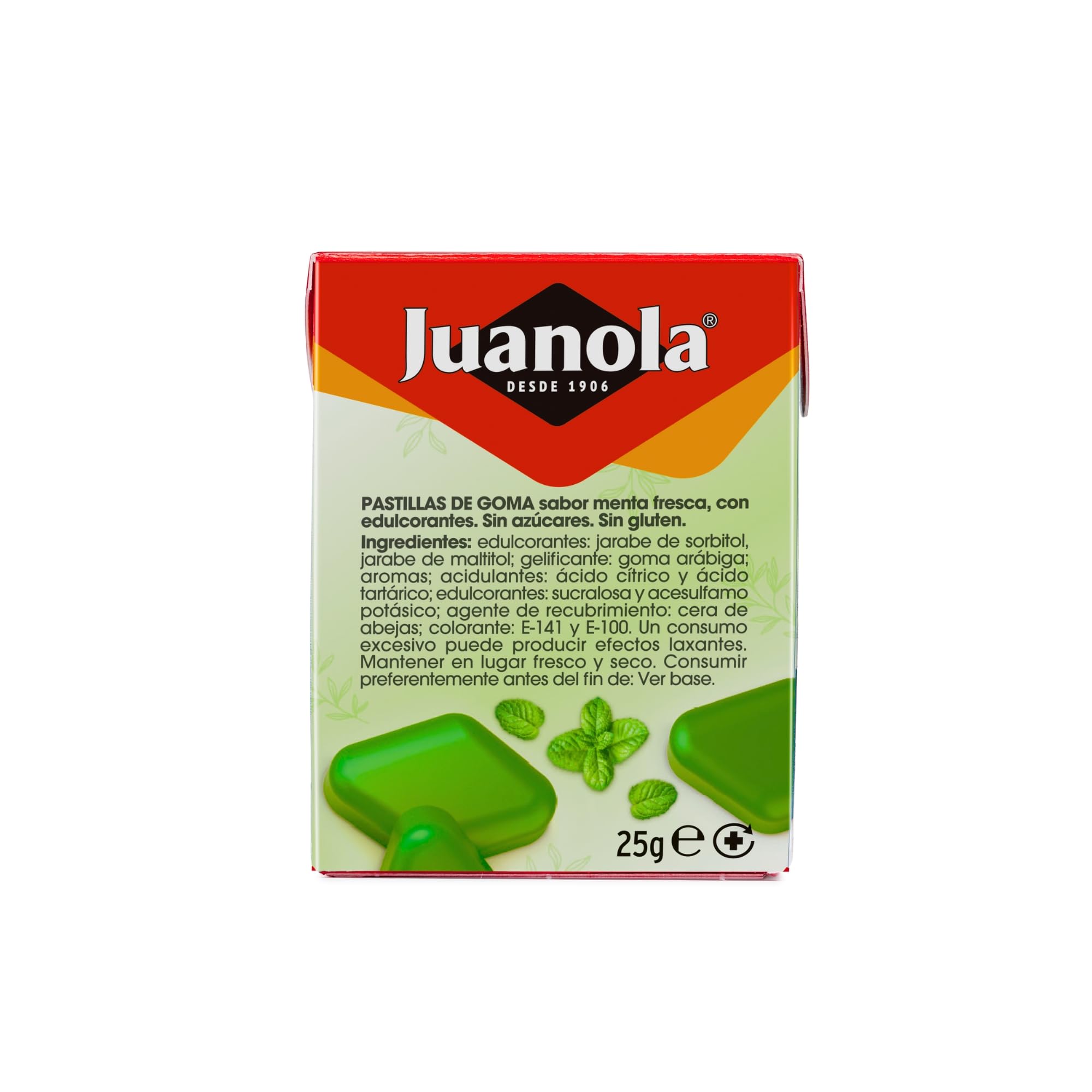 Juanola Perlas Sabor Menta - Sin azúcar, sin gluten - Cómodo formato de bolsillo - Ideal para llevar contigo a todas partes - Refrescan tu boca y tu garganta - 25g