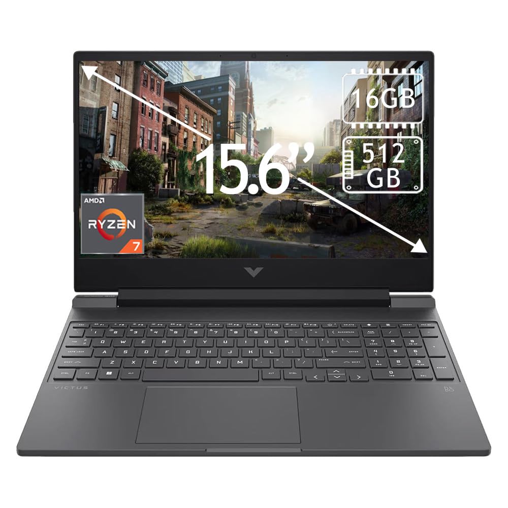 HP Victus 39.6 cm FHD LED144Hz Gaming Laptop AMD Ryzen 7 7445HS