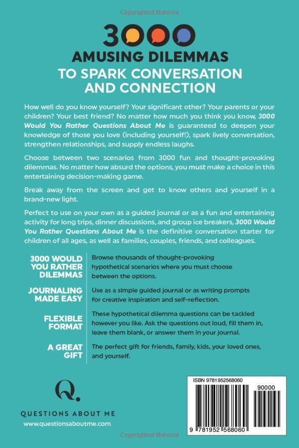 3000 Would You Rather Questions About Me: Which Would You Choose Question Game Book - Image 2