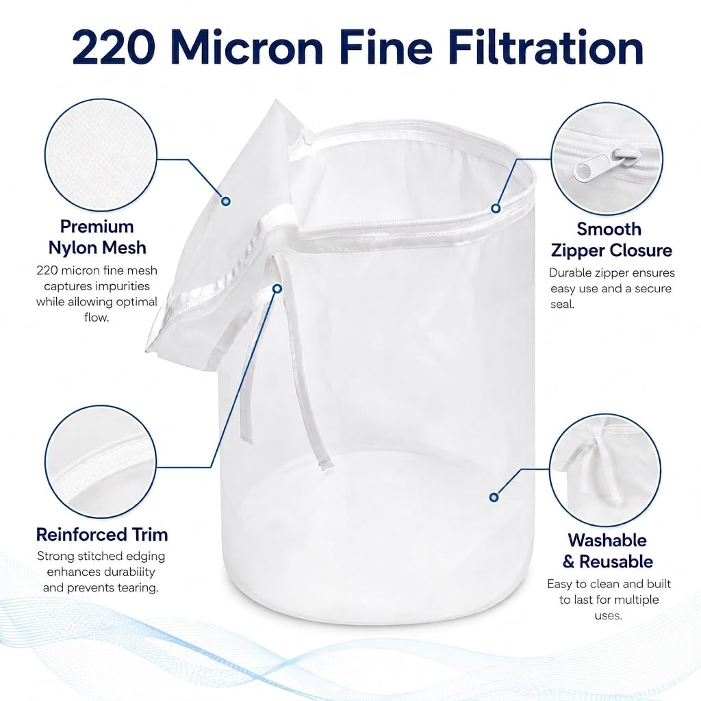 Reusable Filter Bag - 220 Micron for Gardening & More -3