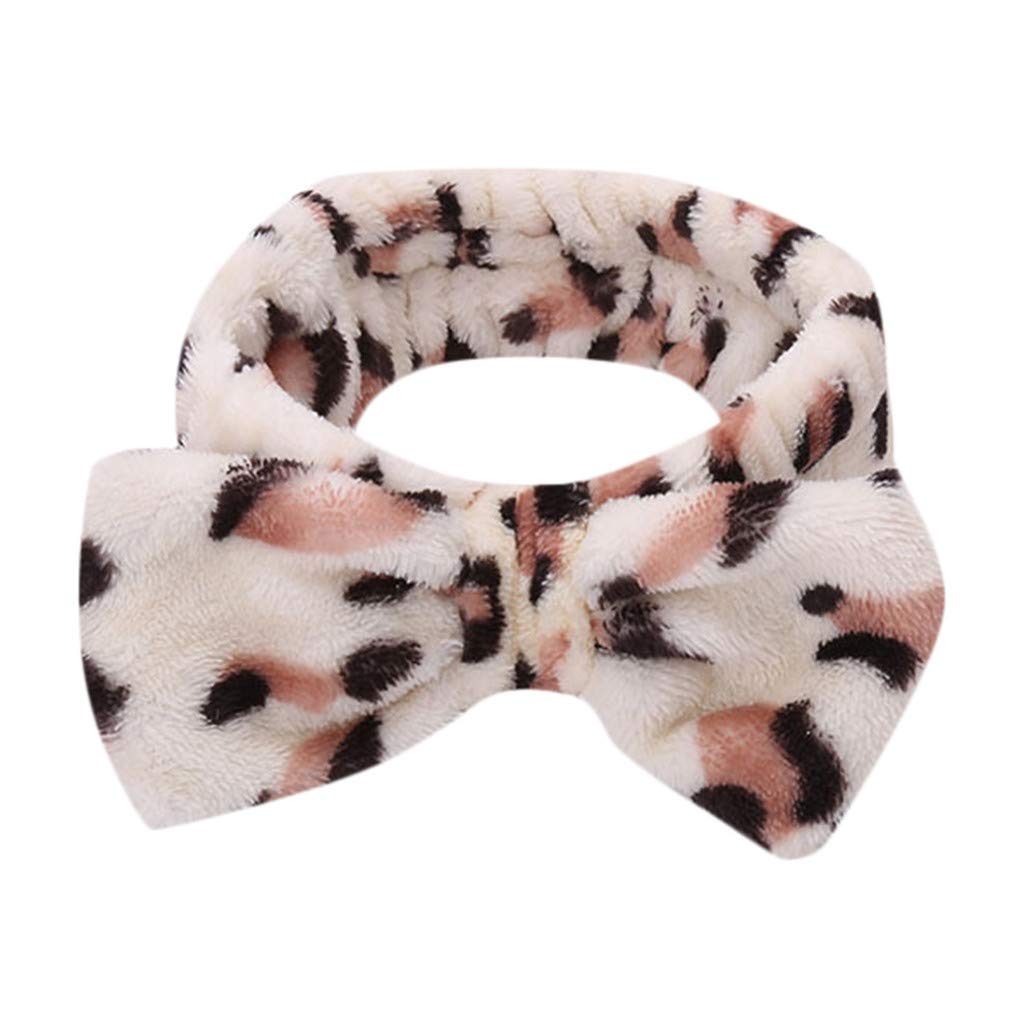 Afazfa Hair Band Women Facial Makeup Head Band Soft Coral Fleece Head Wraps for Shower Washing Face Mask