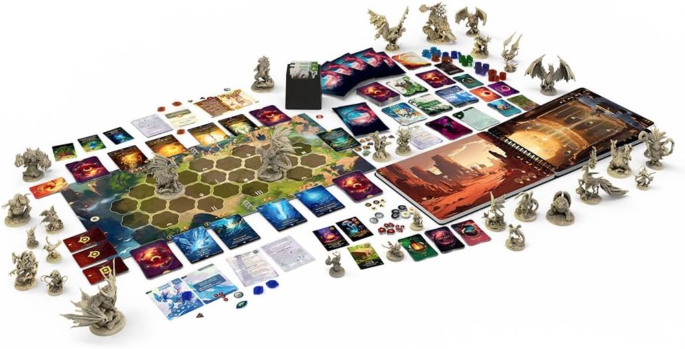 Dragon Eclipse Board Game - Tame Elemental Mystlings, Cooperative Campaign with PVP & Roguelite Modes for Kids & Adults, Ages 12+, 1-2 Players, 60-120 Minute Playtime, Made by Awaken Realms