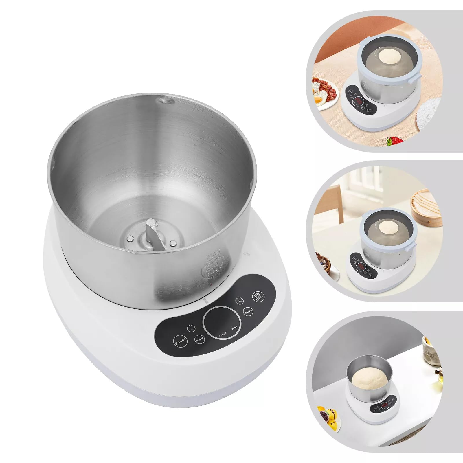 4.5Qt Dough Mixer Machine, Electric Dough Maker with Ferment Function, Perfect for Bread Pizza Roti Dumpling Dough & Sourdough