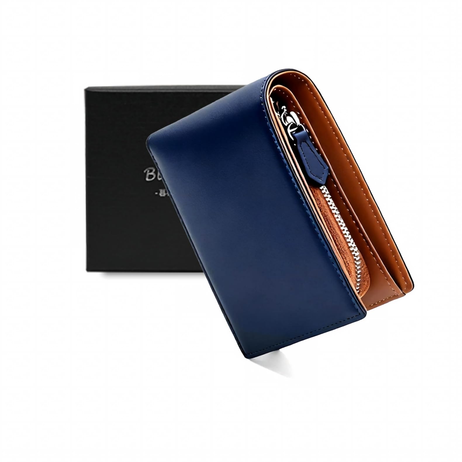 Amazon | [Bluesay] 財布 メンズ 2つ折り 栃木レザー 本革 大容量 二