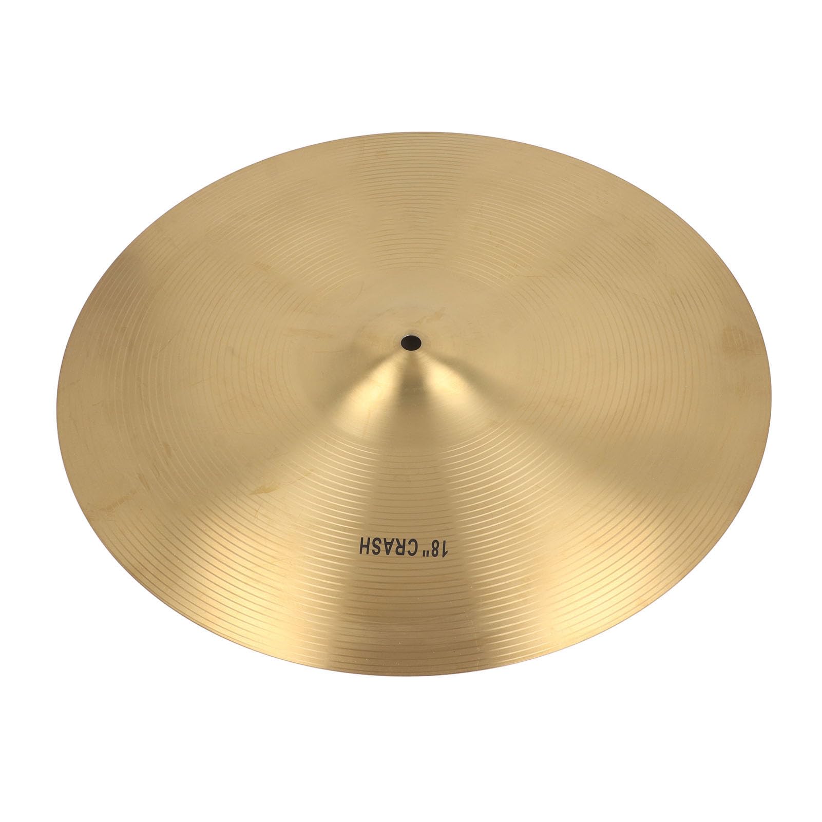 Platillo Crash de Latón con Sonido Brillante, Platillo para Batería, Entusiastas de la Música, para Bateristas Profesionales y Aficionados (18 pulgadas)