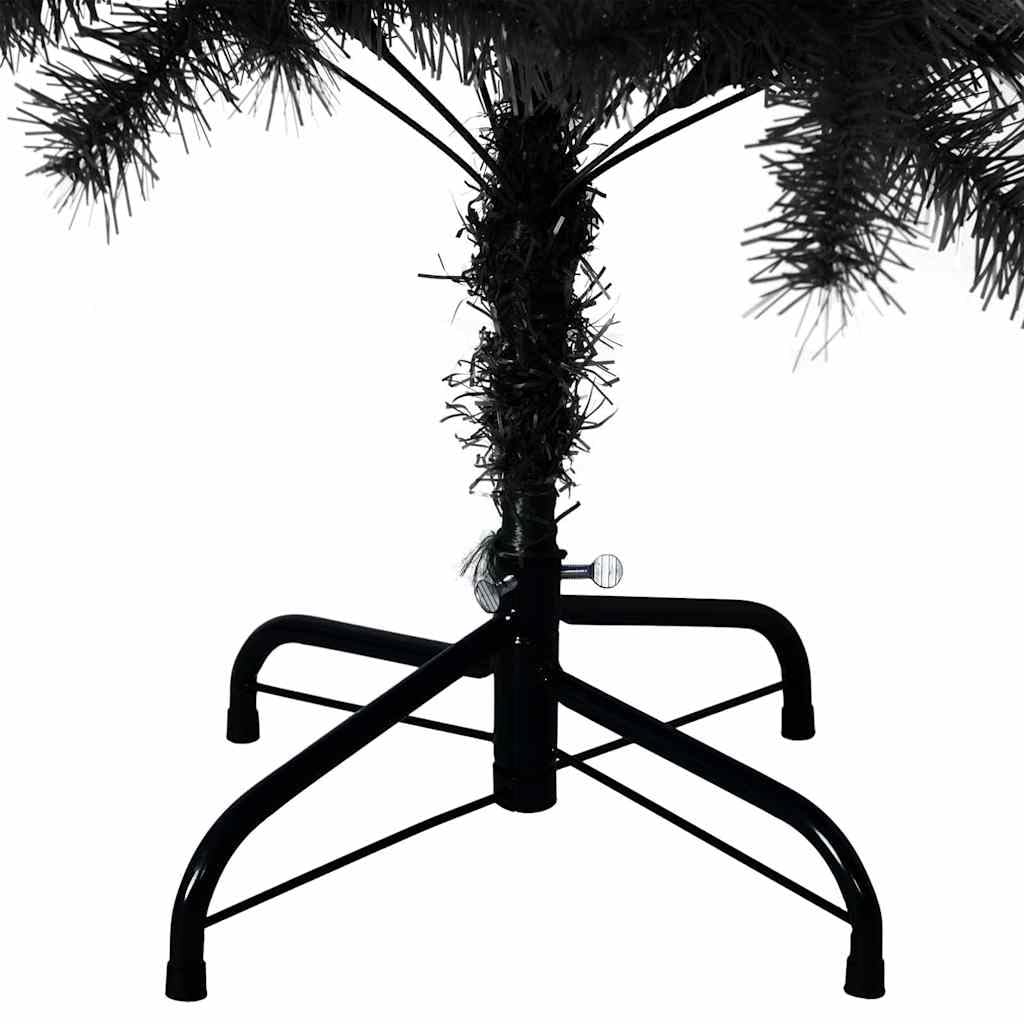 Albero di Natale artificiale nero, 150 cm, in PVC