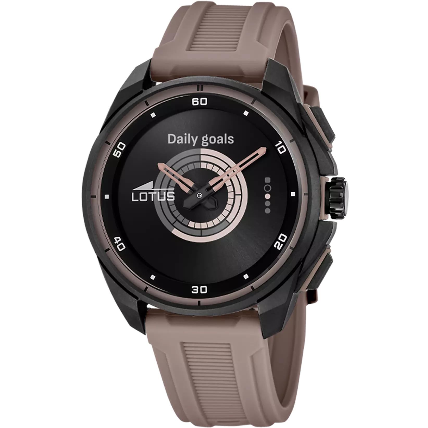 LOTUS Smartwatch Homme Hybride Connected Full D - Noir - Montre Connectée Analogique 20002/8 - Écran Complet, Appels Bluetooth, GPS, Moniteur Santé et Sommeil, Jusqu'à 10 Jours d'Autonomie