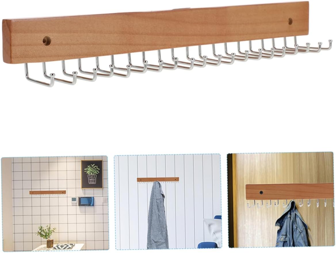 Alipis 2pcs Tie and Belt Holder Organizer Wall-Mounted Rack Hanger for Men Closet
