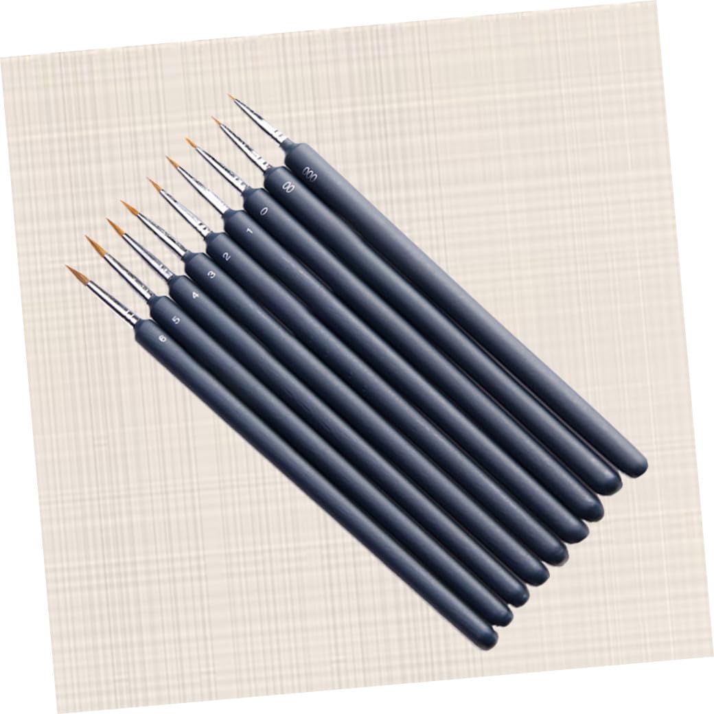 Juego De 15 Pinceles De Acuarela De Pelo De Comadreja para Acuarela Fina (9 Piezas X 15)