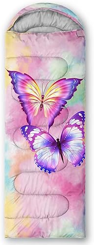 Miniatura 5 de CVHOUSE Saco de dormir para camping, 3 estaciones, clima cálido y fresco, ligero, saco de dormir impermeable para adultos y niños, viajes y al aire