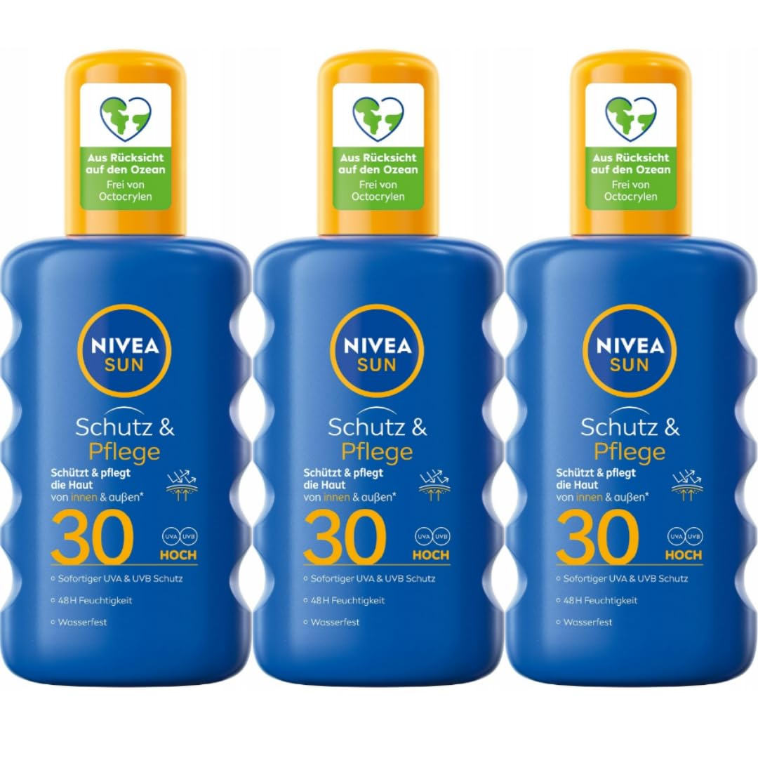 Mit Pufai Überraschungsgeschenk, Sonnenschutzmittel Sun Schutz & Pflege Sonnenspray bei Sonnenallergie Sonnencreme LSF 30+ 200 Mililiter x 3 STÜCK