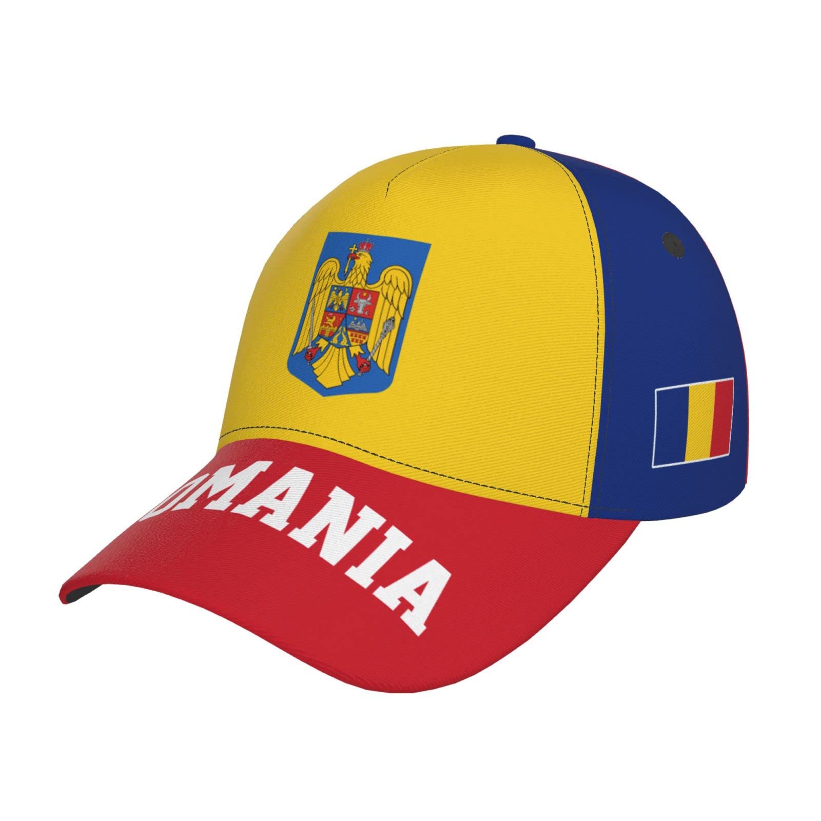 PELNYC Romania Flag Romanian Baseball Cap Patriotic Hat Adjustable Adult Unisex Hats