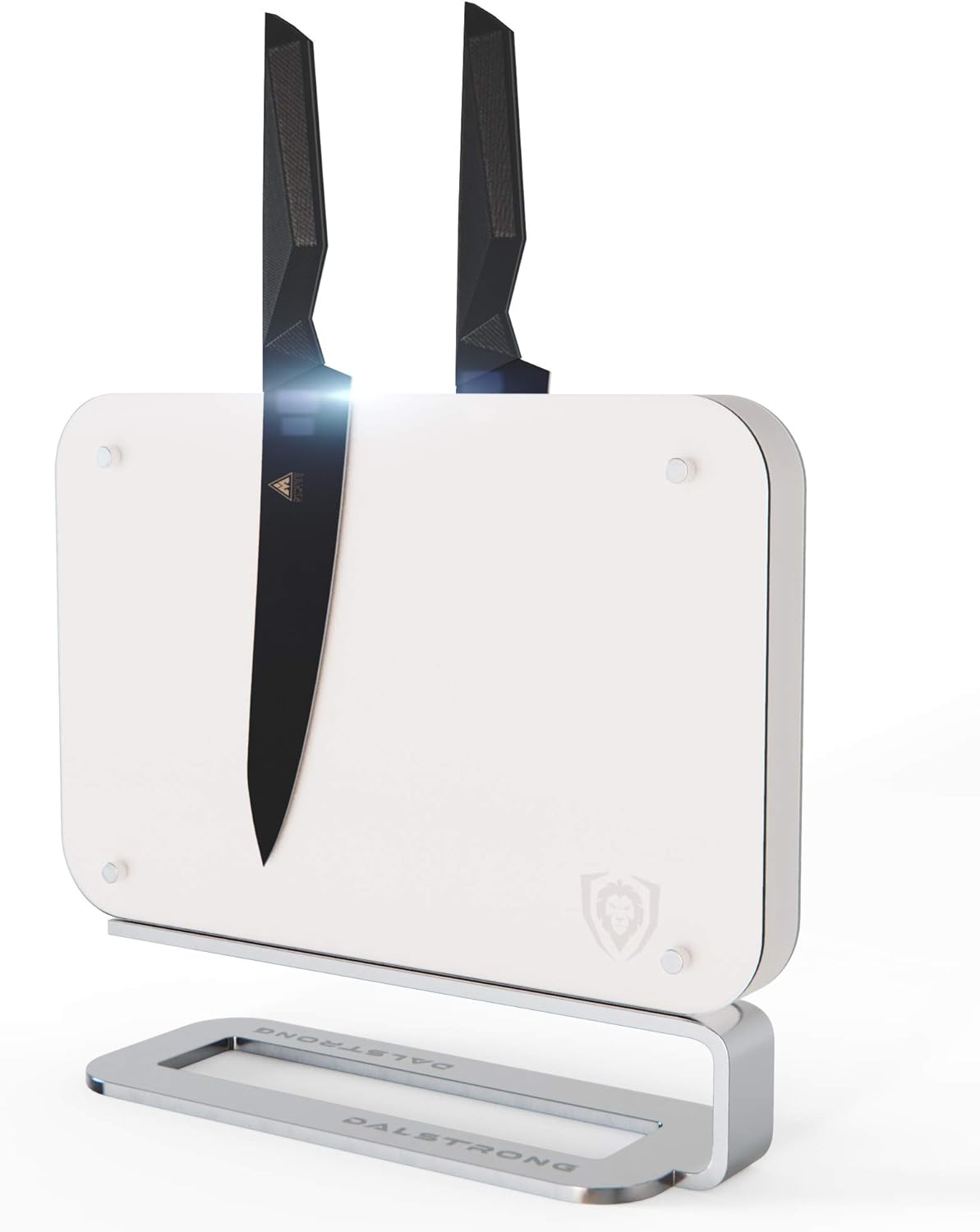 Dalstrong Magnetic Blade Wall - 14.5 x 11.7 Double Sided - Frost White - Compact Knife Storage & Display Stand- Acacia Wood