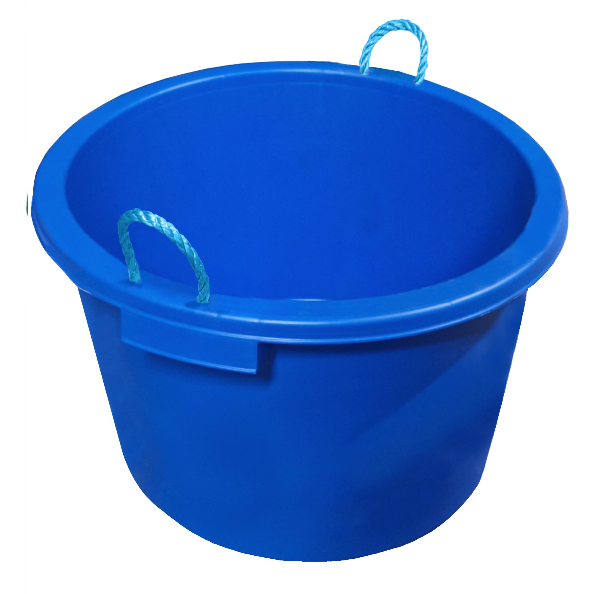 Blue Tub with Rope Handles Plaster Mixing Cement Muck Water Storage Bucket Stable Storage Tub - 45L