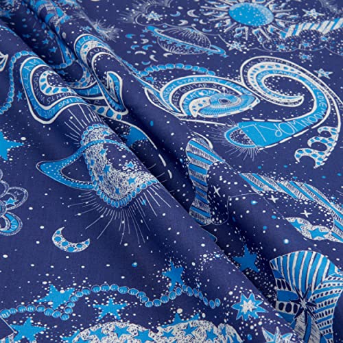 Exquisite Liberty Tana Lawn Fabric - Louis' Space Walk in Navy Blue - Premium Quality Cotton by the Yard 3 Exquisite Liberty Tana Lawn Fabric - Louis' Space Walk in Navy Blue - Premium Quality Cotton by the Yard - Image 2