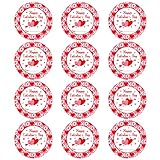 WaaHome 72pcs Happy Valentines Stickers - to from Valentine's Gift Tags Labels Pink Red Valentine Stickers for Kids Gift Box Decorations Envelope Seals Card Party Favors