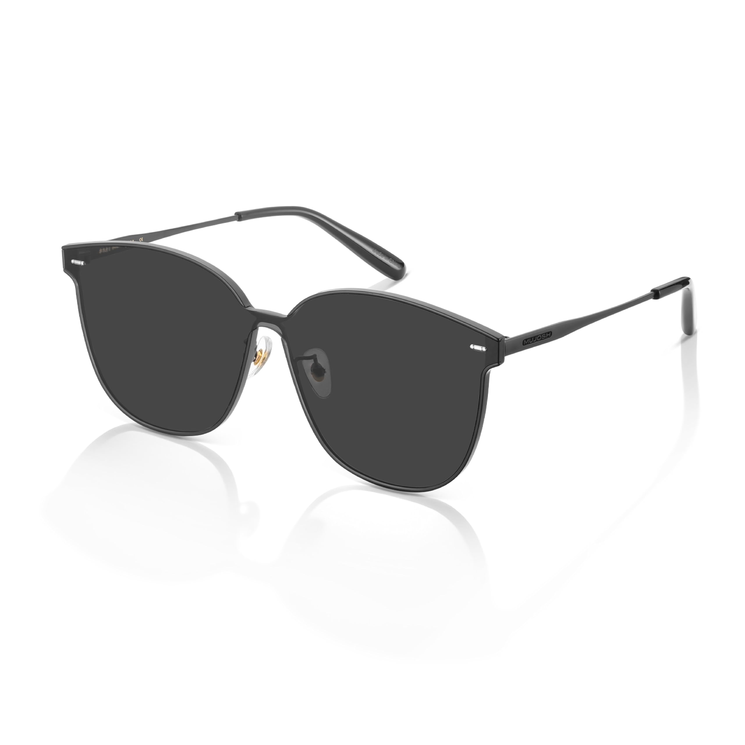 MUJOSH Trendy Square Polarized Oversized Sunglasses Women UV400 Protection | Exclusive Eyewear Brand of EssilorLuxottica, Iconic Modern Silhouettes from MUJOSH