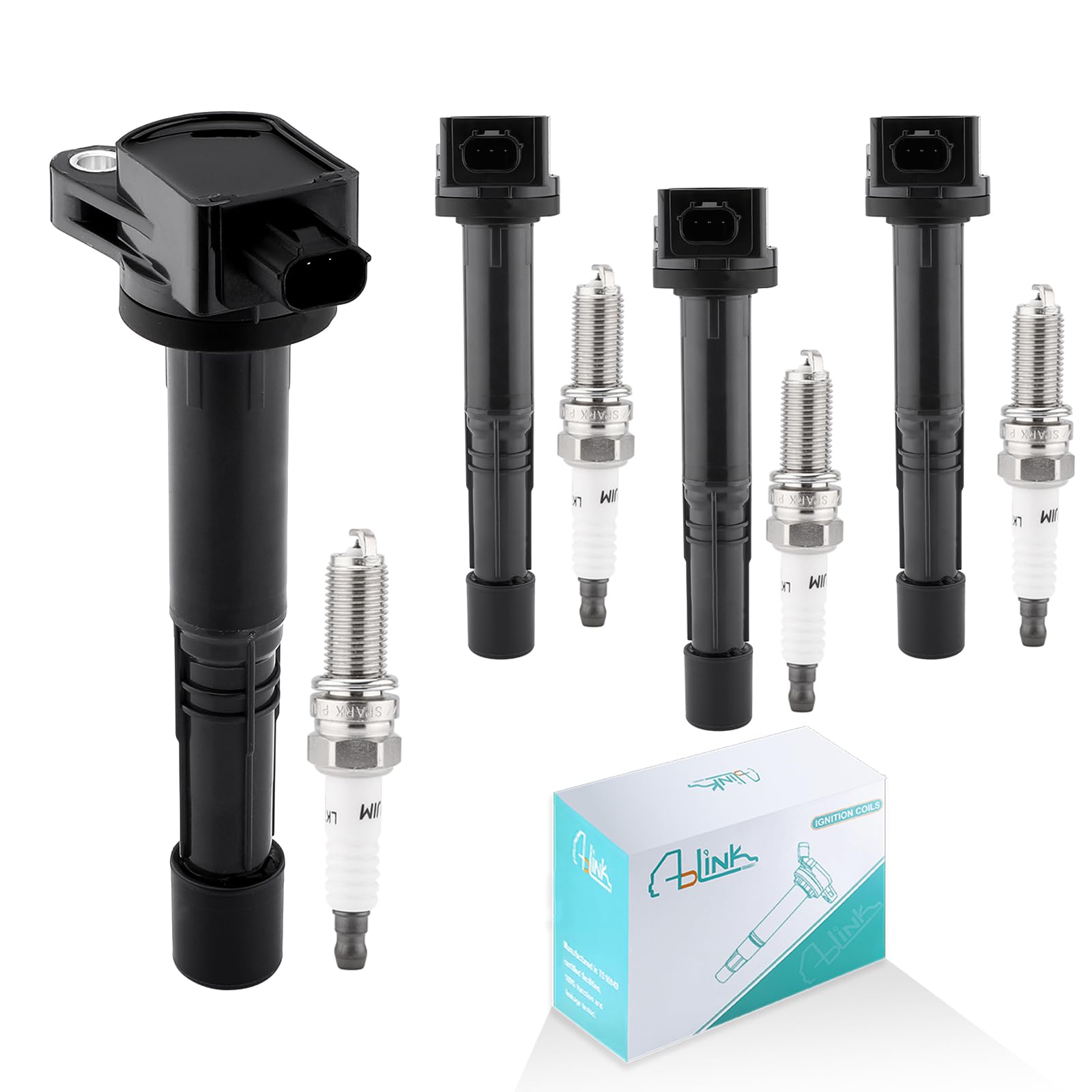 Set of 4 UF602 Ignition Coil Pack & 97390 Spark Plugs (2.4L L4 Only) For Honda Accord 2008-2012,CR-V 2010-2014,Civic 2012-2015,Crosstour 2012-2015,for Acura ILX 2013-2015,TSX 2009-2014 5C1719-image-24