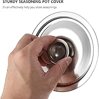 Vista 7 de DOITOOL Cubierta para olla de cocina, tapa de olla de acero inoxidable, tapa de sartén pequeña, tapa de olla de condimento, tapa de cacerola, tapas