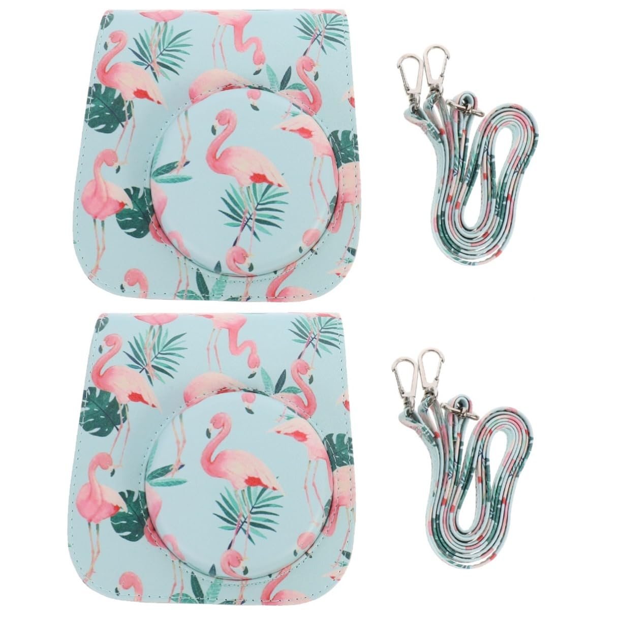OSALADI 2pezzi Custodia Per Fotocamera Istantanea Con Design Flamenco Protettiva e Portatile Compatibile Con Mini Con Tracolla Rimovibile Per Escursioni e Viaggi