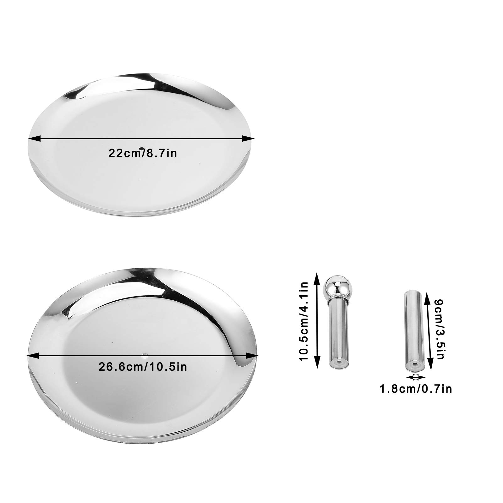 Serving Tray Stand Dessert Cupcake Fruit Display Holder Tiered Stainless Steel Rack Platter for Birthday Tea Wedding Party(Double Layer)
