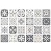 KAMIIN Pegatinas para Azulejos 24 Piezas, Impermeable Autoadhesivo Marroquí Azulejos Retro Estilo Transferencias Pegatinas DIY para Cocina, Sala de Estar, Baño, Decoración del Hogar