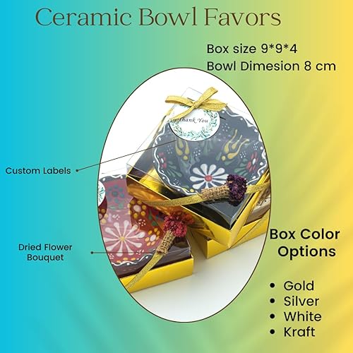 Miniatura 9 de Regalos de despedida de soltera, 16 juegos de cuencos de cerámica, recuerdos de boda para invitados a granel, recuerdos de baby shower, recuerdos de