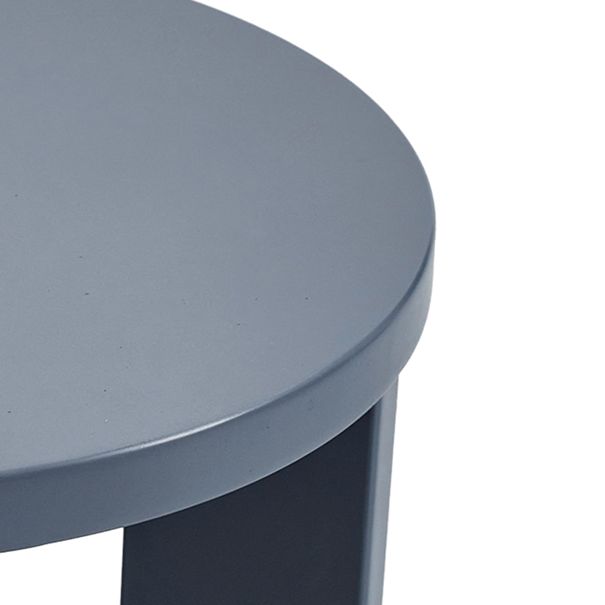 [en.casa] Mesa Auxiliar Kysdajore para Salón Dormitorio Recibidor Mesa de Sofá Mesilla de Noche con Tablero Redondo 50 x Ø40 cm - Azul grisáceo