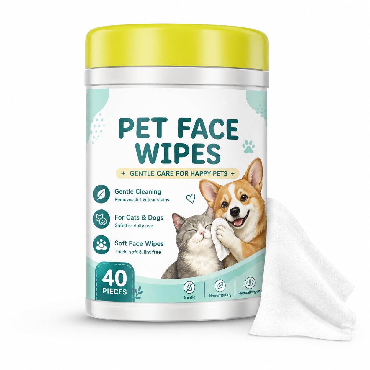Salviette per cani e gatti (confezione da 4)