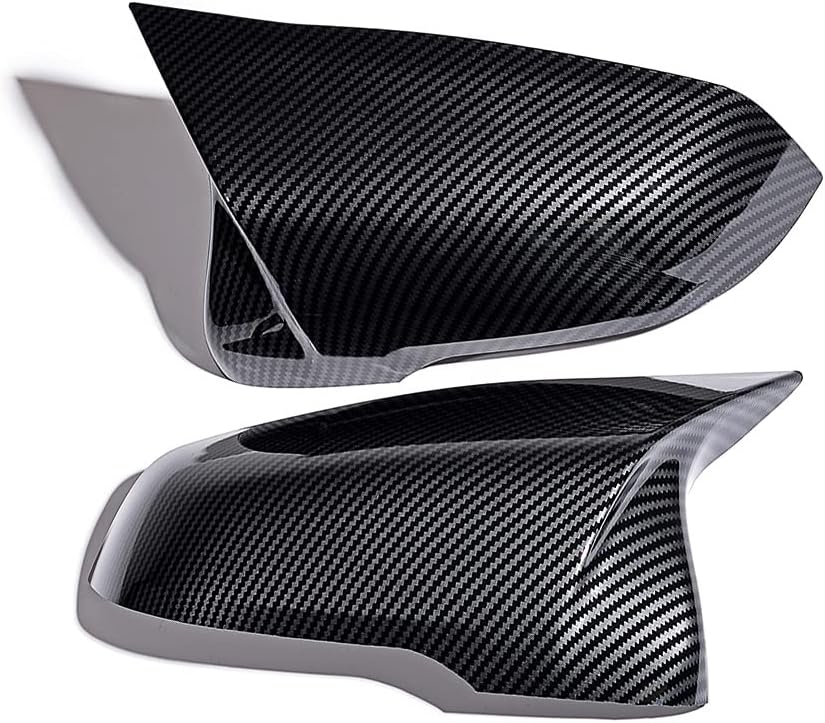 AstraDepot 1 Pair Rear View Side Mirror Cover Caps Compatible with 2016-2019 BMW F48 F49 X1 sDrive18i sDrive20i xDrive25i xDrive28i sDrive16d sDrive18d sDrive20d xDrive25d (Carbon Fiber)