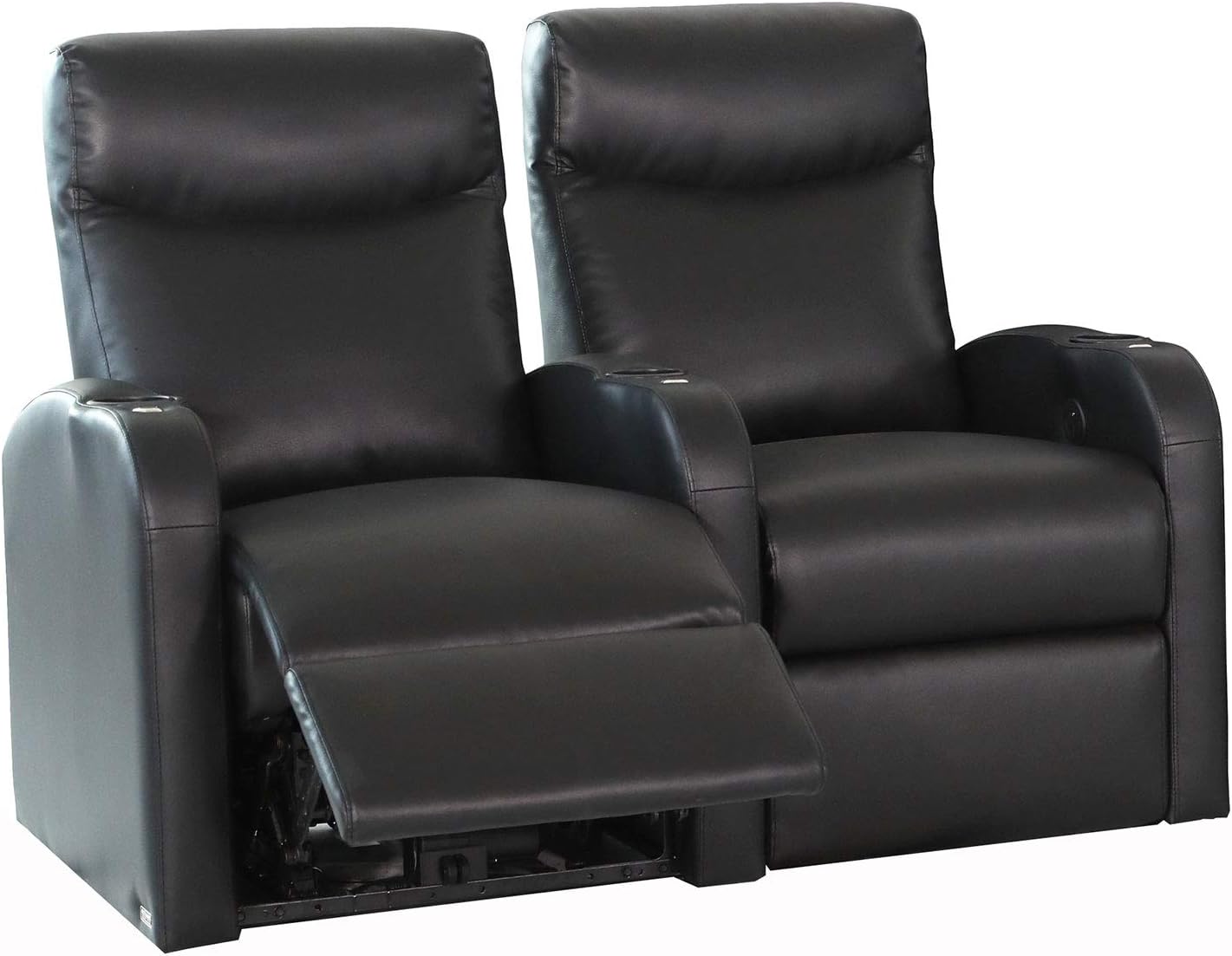 Octane Seating Black Octane Pilot XS750 Bonded Home Theater Seating (Set of 2)