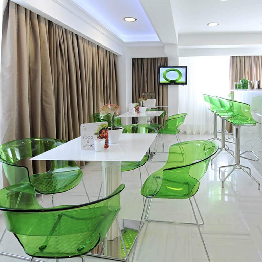 Set 2 Poltroncine Trasparenti Miss B Design - A Slitta E Antishock - Per Interni Ed Esterni