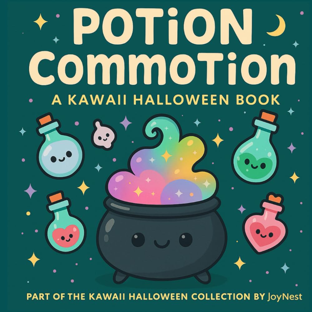 Potion Commotion: A Kawaii Halloween coloring book: The Kawaii Spooky Coloring Collection