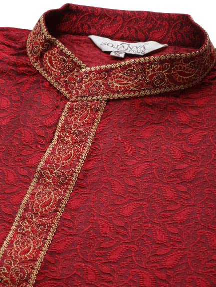 Image of SOJANYA Men Kurta Pyjama With Nehru Jacket