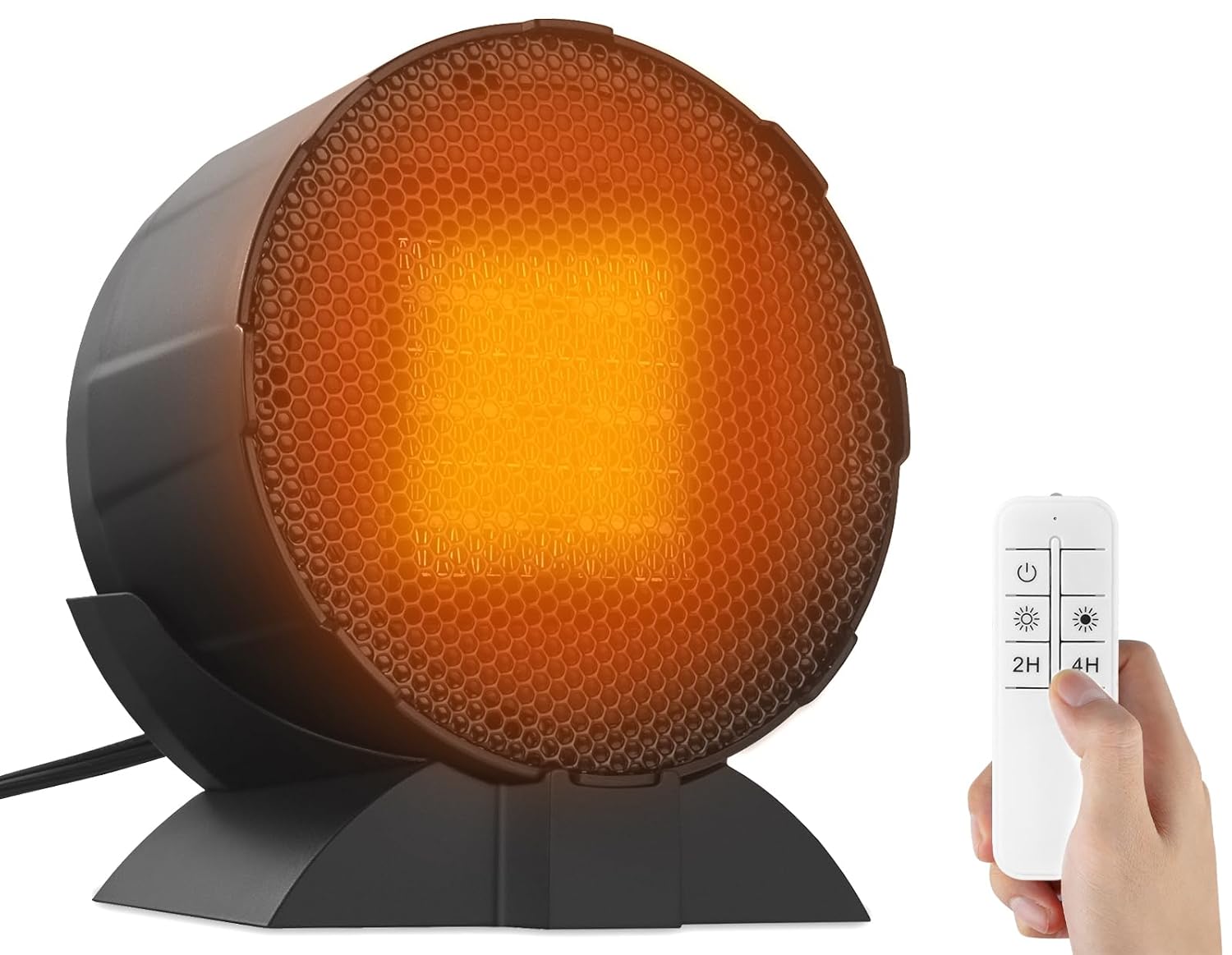 DGE Space Heater 1500W Portable Electric Heater with Stand and Hanging with Remote Control Indoor Use 3 modes